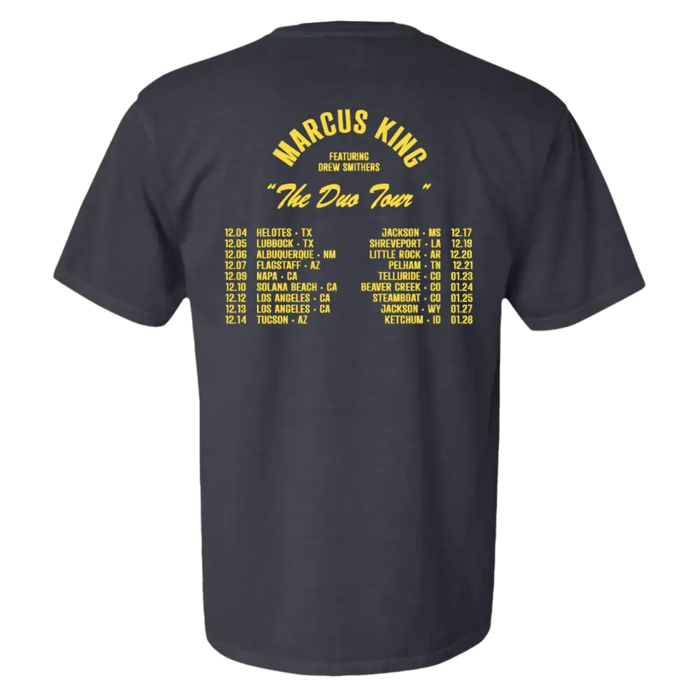 Dark blue Marcus King ’The Duo Tour’ t-shirt.