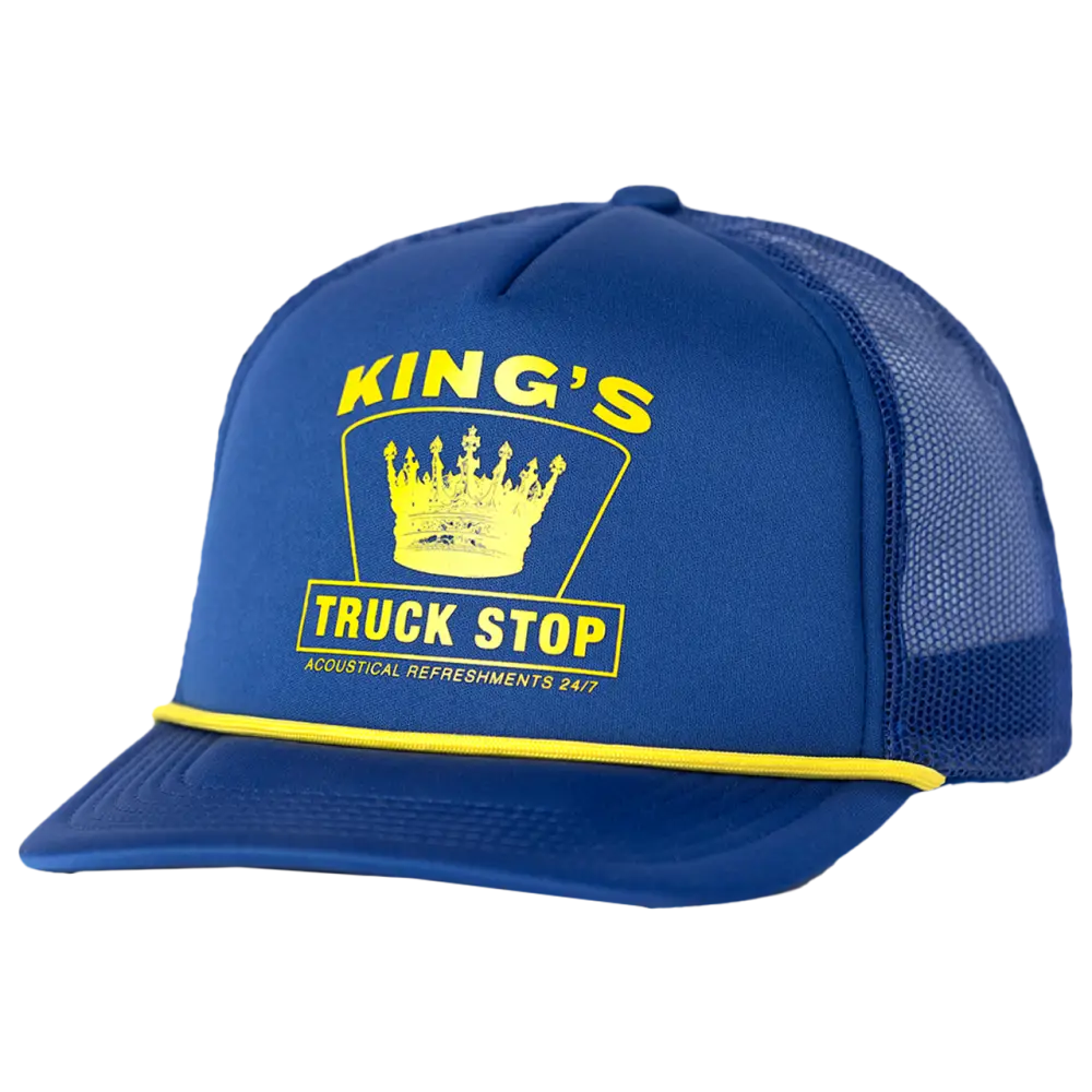 Blue trucker hat.
