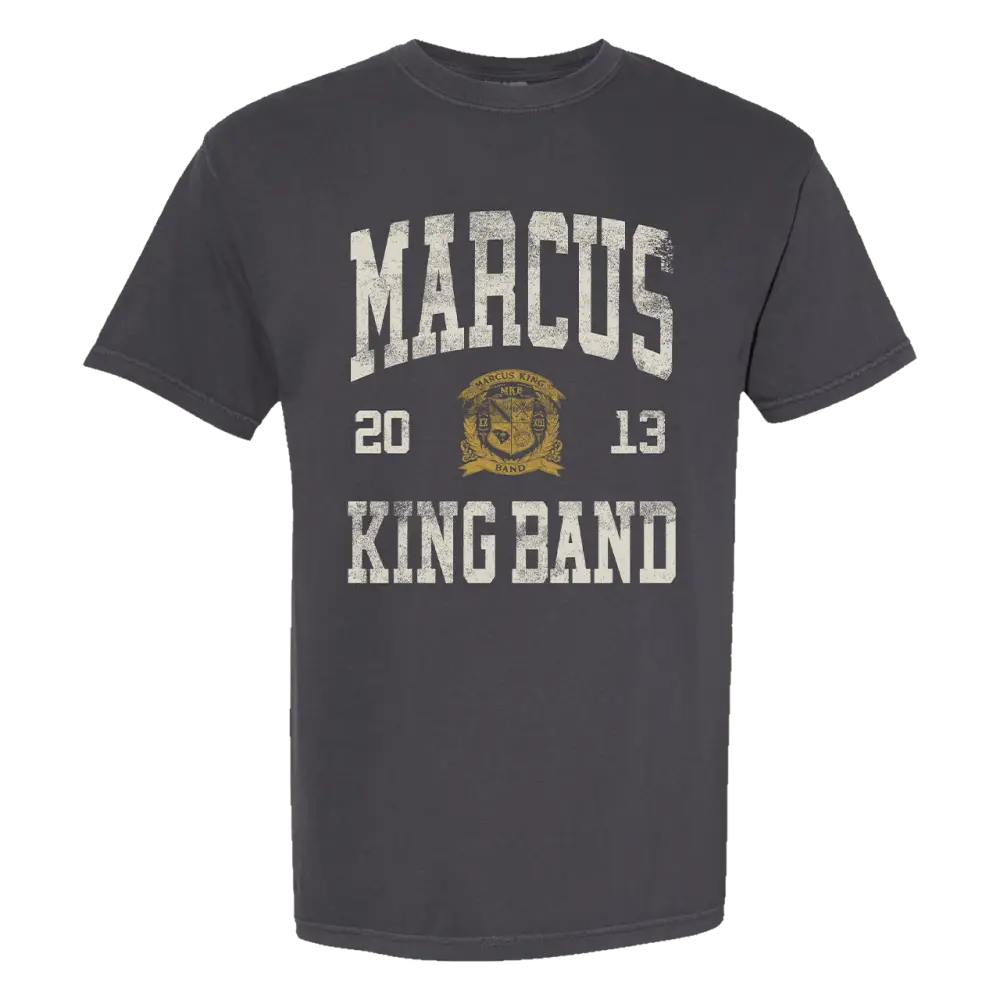 Gray t-shirt.