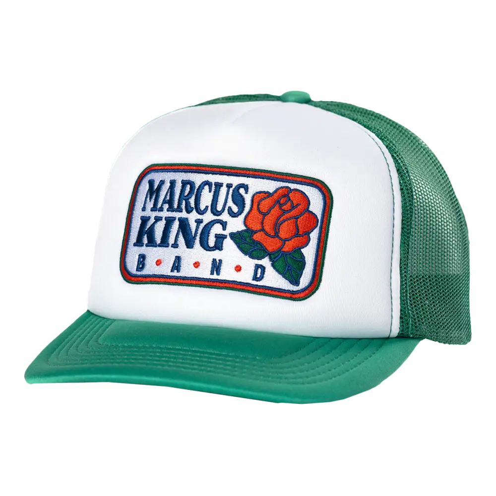 Green and white trucker hat.