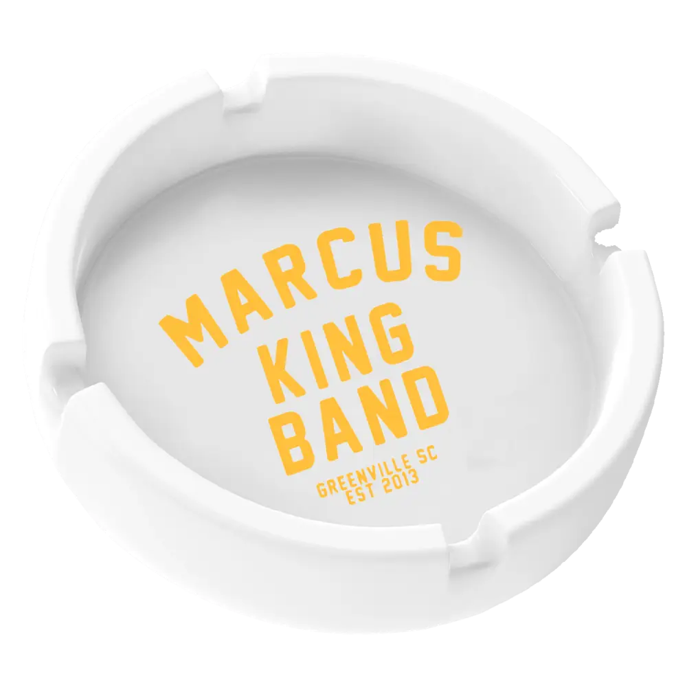 White ashtray.