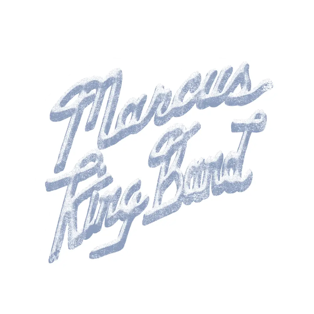 Text 'Marcus King Band' in a stylized font on a white background