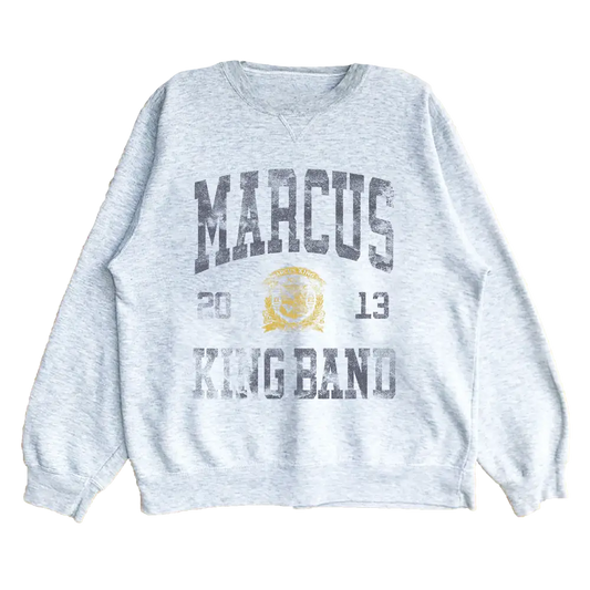 Gray crewneck sweatshirt.