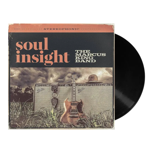 Soul insight vinyl record by the marcus king band, featuring a vintage-style album cover with an electric guitar and amplifier in sepia-toned tones.
